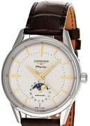 Longines Herreur L4.815.4.78.2 Flagship Heritage Sølvfarvet/Læder