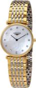 Longines Dameur L4.512.2.87.7 Grande Classique Hvid/Gul guldtonet