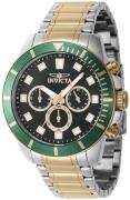 Invicta Herreur 46048 Pro Diver Sort/Gul guldtonet stål Ø45 mm