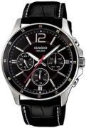 Casio Herreur MTP-1374L-1AVDF Classic Sort/Læder Ø43 mm
