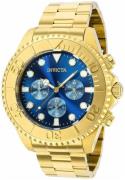 Invicta Herreur 36974 Pro Diver Blå/Gul guldtonet stål Ø47 mm