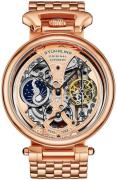Stührling Original Herreur 4003.3 Legacy Skeletskåret/Rosaguldtonet