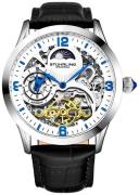 Stührling Original Herreur 3921.2 Legacy Sølvfarvet/Læder Ø44 mm