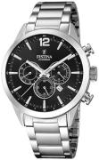 Festina Herreur F20343-8 Sort/Stål Ø43.5 mm