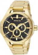 Invicta Herreur 31831 Sort/Gul guldtonet stål Ø48 mm