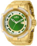 Invicta Herreur 42353 Thermoglow Grøn/Gul guldtonet stål Ø52.5 mm