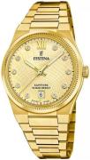 Festina Dameur F20058-2 Swiss Made Guld/Gul guldtonet stål Ø35 mm