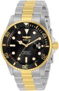 Invicta Herreur 33269 Pro Diver Sort/Gul guldtonet stål Ø42 mm