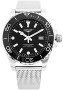 Longines Herreur L3.788.4.70.6 Hydroconquest Sort/Stål Ø42 mm