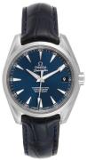 Omega 220.13.38.20.03.001 Seamaster Aqua Terra 150M Blå/Læder Ø38