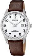 Festina Herreur F20512-1 Hvid/Læder Ø39 mm