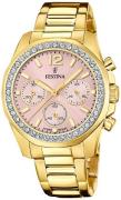 Festina Dameur F20609-4 Boyfriend Rosa/Gul guldtonet stål Ø38.1 mm