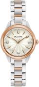 Bulova Dameur 98P200 Sutton Hvid/Rosaguldtonet stål Ø28 mm