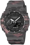 Casio Herreur GA-2100CM-8AER G-Shock Sort/Gummi Ø51.9 mm