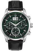Bulova Herreur 96B310 Grøn/Læder Ø44 mm