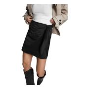 Jacquard Mini Nederdel med Bælte Detalje