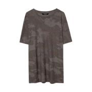 Camouflage Linen T-Shirt Herre Mode