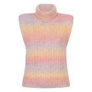 Turtleneck Sweater med Unikt Space-Dyed Mønster