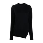 Sort Shiso Sweater - Asymmetrisk Design