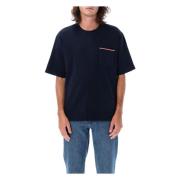 Marineblå Oversize Lomme T-shirt