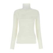 Ivory Stretch Wool Blend Top