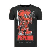Psycho Mouse - Trykt T-shirt Herre - 6321Z