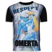 Respect Omerta Rhinestone - Herre T-Shirt - 6166