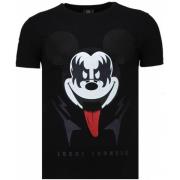 Kiss My Mickey Rhinestone - Herre T-shirt - 5771Z