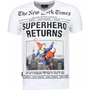 SuperHero Returns Rhinestone - Herre T-Shirt - 2314W