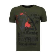 El Patron Pablo Rhinestone - Herre T-shirt - 13-6236K