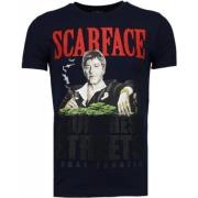 Scarface Boss Rhinestone - Herre T-Shirt - 5093N