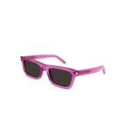 Lyserøde firkantede acetat solbriller