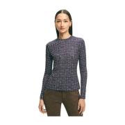 Flerfarvet Stretch Polyester Top