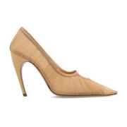 Tyl stiletto pumps