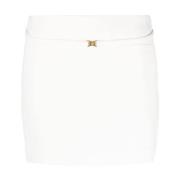 Hvid Logo-Spænde Nederdel