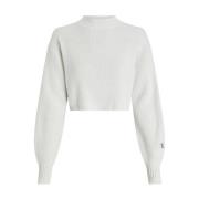Kort Lammeuld Sweater Ivory