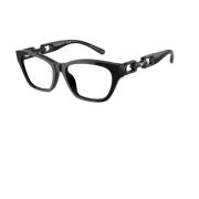 EA3223U-5017-53 Skinnende Sorte Katteøjne Briller