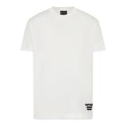Hvid Tencel Herre T-shirt med 3D Logo
