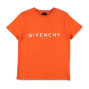 Orange Bomuld Jersey Drenge T-Shirt