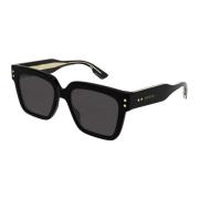 Fede firkantede sorte solbriller