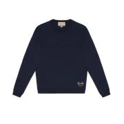 Horsebit intarsia uld sweater-L