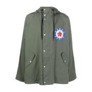 Stilfuld Boke Flower-motiv Parka Jakke