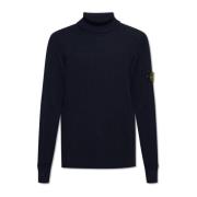 Turtleneck sweater med logo