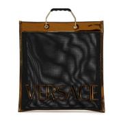 Sort net Versace indkøbstaske