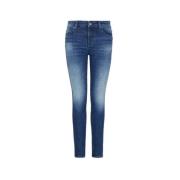 Blå Skinny Fit Kvinders Jeans