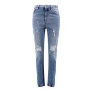 Blå Højtaljede Slim-fit Jeans AW23
