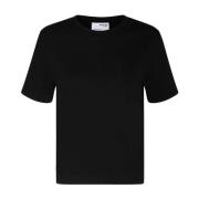 Sort Bomuld T-Shirt, Boxy Fit