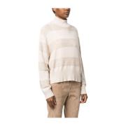 Stribet turtleneck sweater