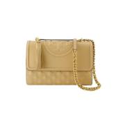 Brun Stof Crossbody Taske