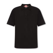 ‘T-VORT-MEGOVAL-D’ polo shirt med logo